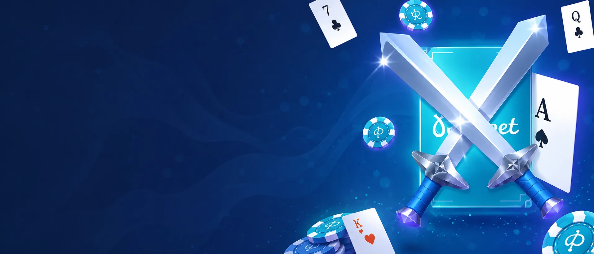 Rainbet crossed swords casino card banner